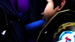 Hot 3D redhead licking a pussy while getting fucked